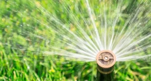 Efficient sprinkler system watering lawn for Cincinnati homeowners using water-saving irrigation methods