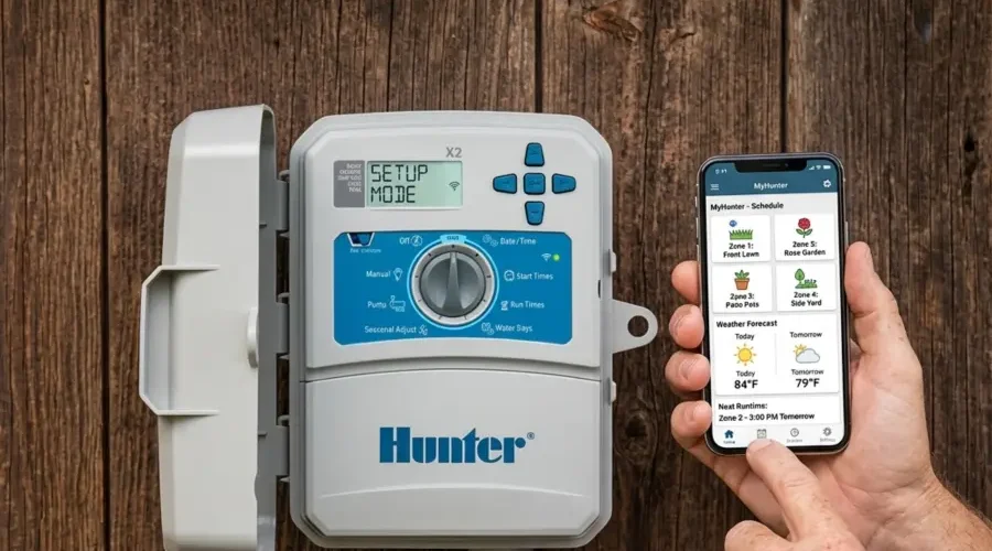 WiFi sprinkler controller connected to smartphone app for smart irrigation management in Cincinnati OH