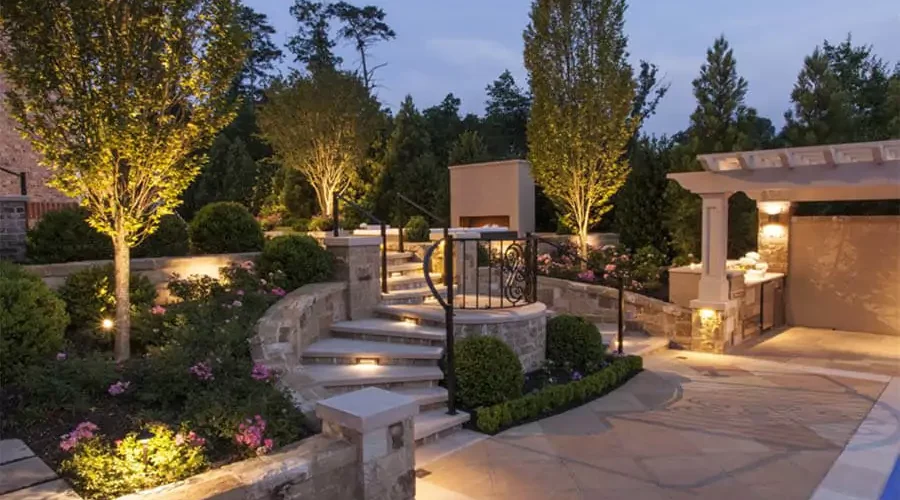 Professional Landscape Lighting installed in Cincinnati, OH by Expert Irrigation Team