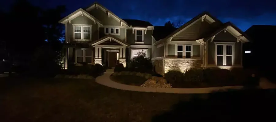 House-installed outdoor lighting in Hebron by Expert irrigation